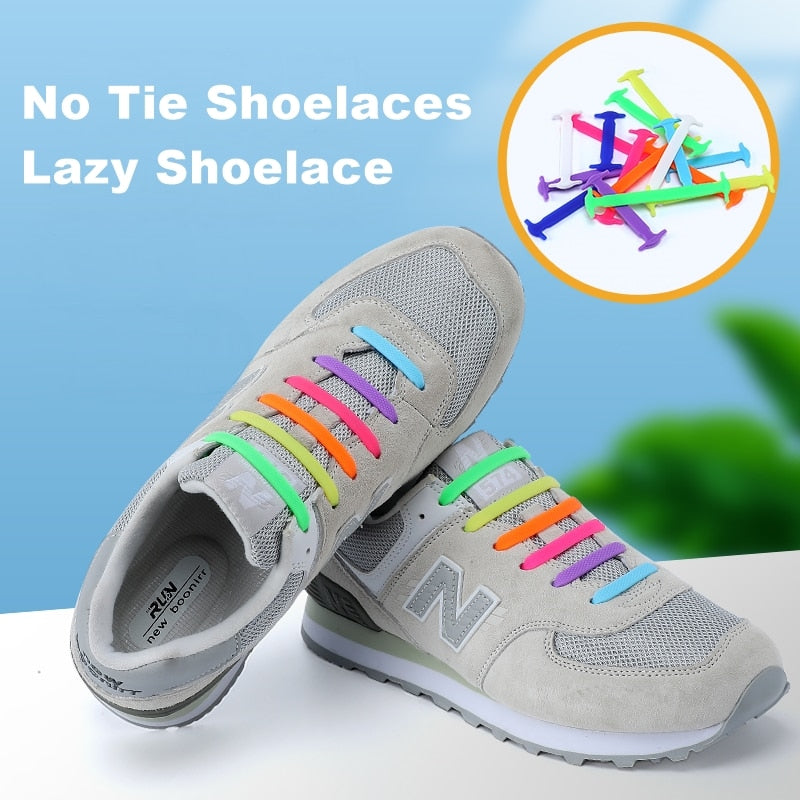 Elastic Shoelaces Fit all. No tying needed.